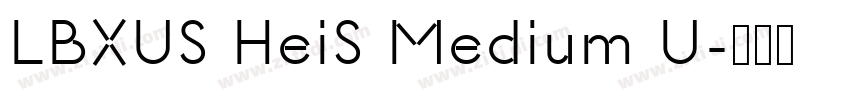 LBXUS HeiS Medium U字体转换